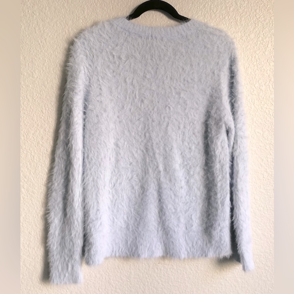 A New Day blue fur large long sleeve sweater top - Picture 5 of 5